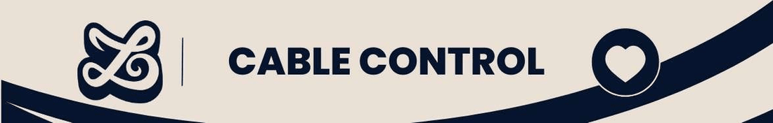 Cable Control collection promotional banner featuring elegant typography and design elements.
