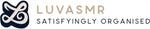 Logo of Luvasmr featuring the tagline 'Satisfyingly Organised,' highlighting organization and ASMR themes.