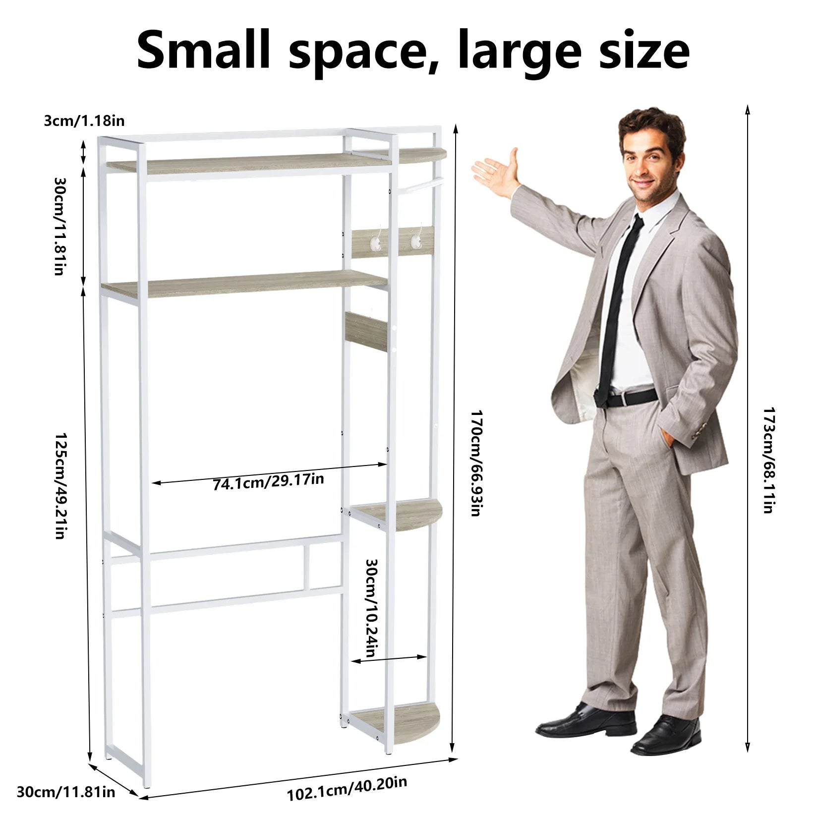 Over Toilet and Washing Machine Storage Rack Organiser - Luvasmr