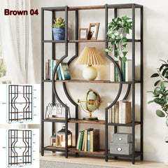 5-Tier Industrial Freestanding Etagere Bookcase