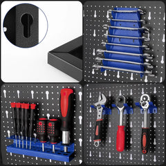 Metal Pegboard Wall Organiser with Hooks
