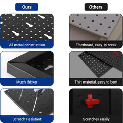 Metal Pegboard Wall Organiser with Hooks