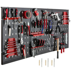 Metal Pegboard Wall Organiser with Hooks