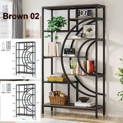 5-Tier Industrial Freestanding Etagere Bookcase