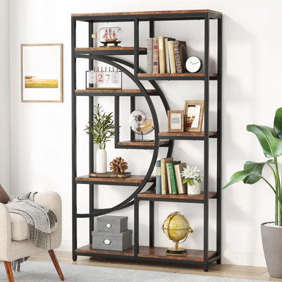 5-Tier Industrial Freestanding Etagere Bookcase - Luvasmr
