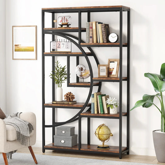 5-Tier Industrial Freestanding Etagere Bookcase