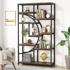 5-Tier Industrial Freestanding Etagere Bookcase