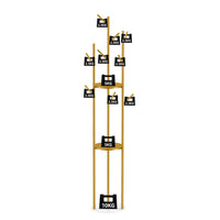 Heavy Duty Gold Metal Marble Coat Rack Stand - Luvasmr