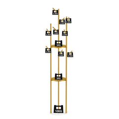 Heavy Duty Gold Metal Marble Coat Rack Stand