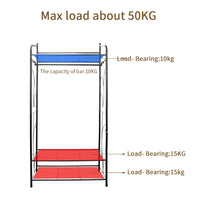 Heavy Duty Metal Clothes Rack with Shelves - Luvasmr