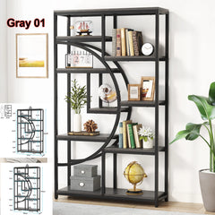 5-Tier Industrial Freestanding Etagere Bookcase