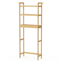 Bamboo Bathroom Finishing Rack with Adjustable Shelves - Luvasmr