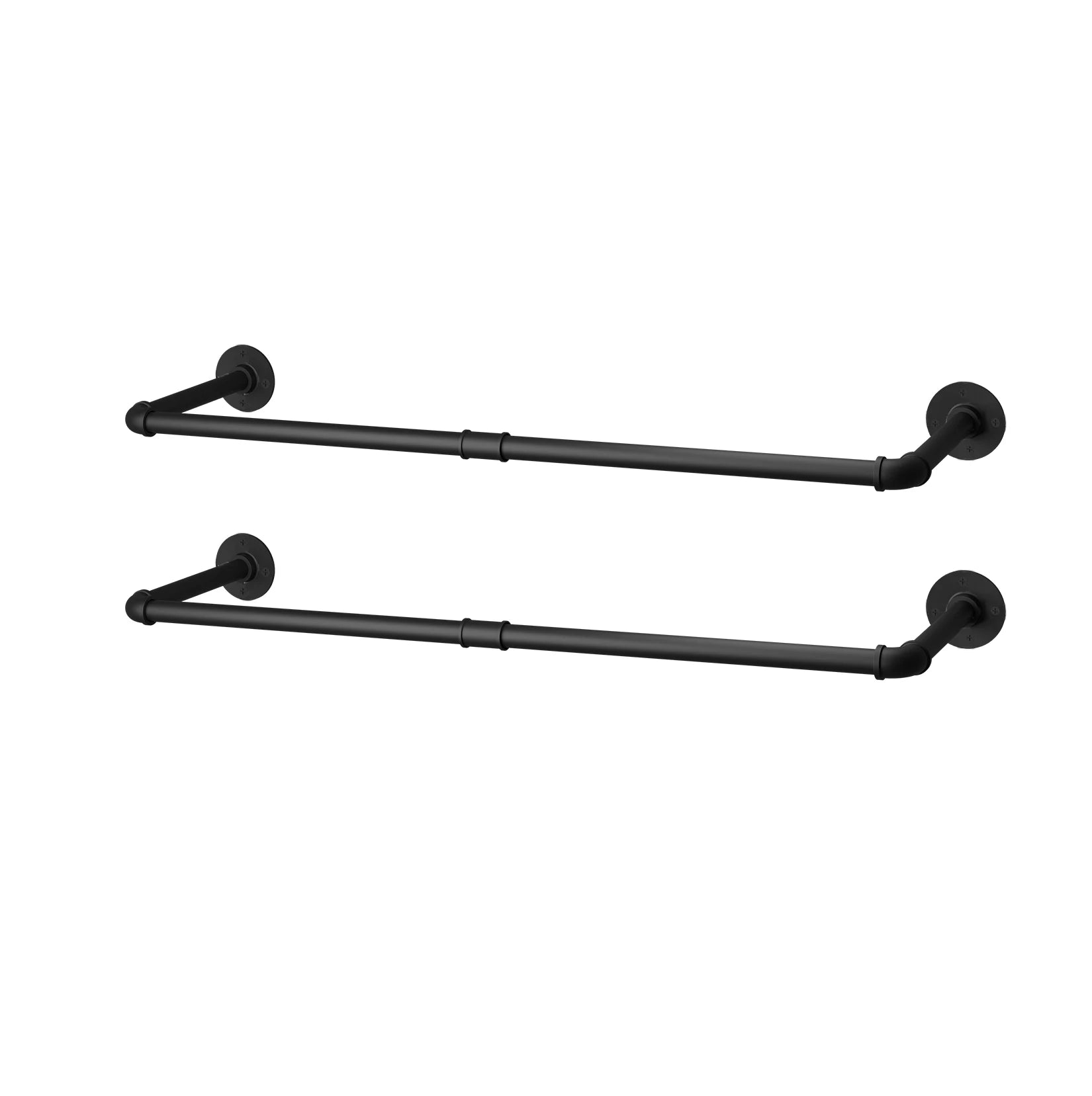 Wall Mounted Industrial Pipe Clothes Rail Rack Pack of 2 - Luvasmr