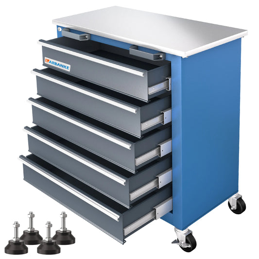 5-Drawer Tool Chest Cabinet with Key Locking System