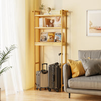 Bamboo Bathroom Finishing Rack with Adjustable Shelves - Luvasmr