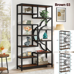 5-Tier Industrial Freestanding Etagere Bookcase