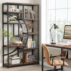 5-Tier Industrial Freestanding Etagere Bookcase