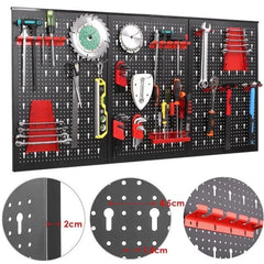 Metal Pegboard Wall Organiser with Hooks