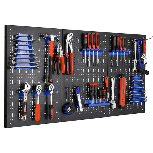 Metal Pegboard Wall Organiser with Hooks