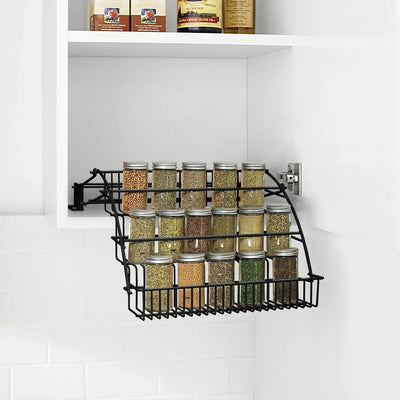 3-Tier Pull Down Spice Rack Organiser - Luvasmr