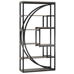 5-Tier Industrial Etagere Bookcase with 8 Open Storage Shelves