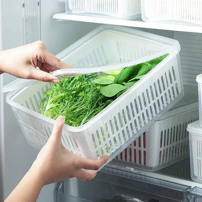 Refrigerator Organizer Fridge Storage Box Fresh Vegetable Fruit Boxes Drain Basket Storage Containers Pantry Kitchen Organizer |  | Luvasmr - Satisfyingly Organised