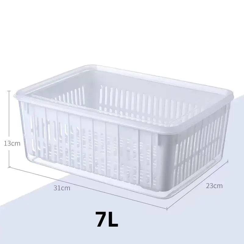 Refrigerator Organizer Fridge Storage Box Fresh Vegetable Fruit Boxes Drain Basket Storage Containers Pantry Kitchen Organizer |  | Luvasmr - Satisfyingly Organised
