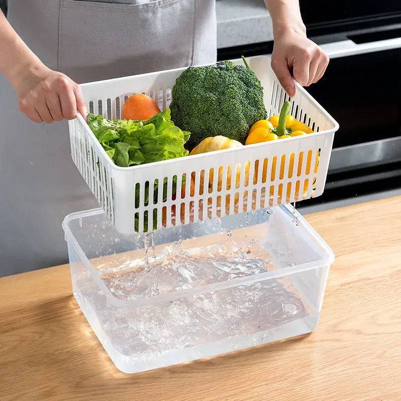 Refrigerator Organizer Fridge Storage Box Fresh Vegetable Fruit Boxes Drain Basket Storage Containers Pantry Kitchen Organizer |  | Luvasmr - Satisfyingly Organised
