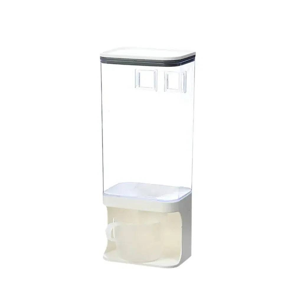 Cereal Dispenser Plastic Clear Wall Mounted Divided Rice Dry Food Container Storage Organizer for Home Kitchen |  | Luvasmr - Satisfyingly Organised