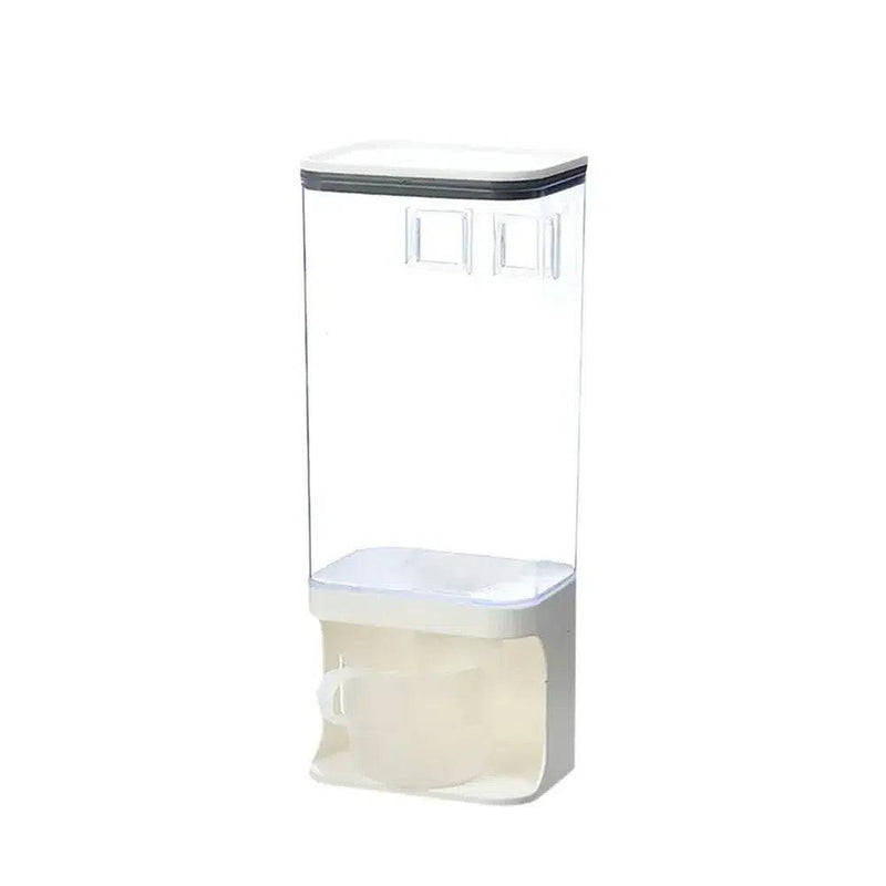 Cereal Dispenser Plastic Clear Wall Mounted Divided Rice Dry Food Container Storage Organizer for Home Kitchen |  | Luvasmr - Satisfyingly Organised