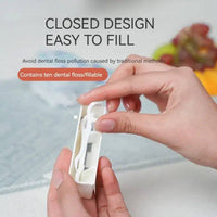 Portable 10 Automatic Dental Floss Boxes To Replace High Elasticity Dental Floss Sticks Portable Reusable |  | Luvasmr - Satisfyingly Organised