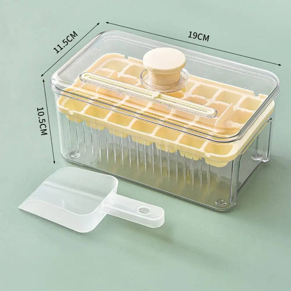 Press Type Ice Cube Tray With Storage Box Ice Cube Maker Ice Box Tray Kitchen Gadget Ice Bucket Ice Mould for Beer Quick-freeze |  | Luvasmr - Satisfyingly Organised