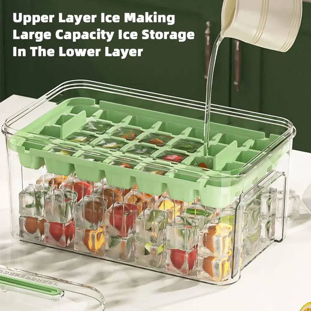 Press Type Ice Cube Tray With Storage Box Ice Cube Maker Ice Box Tray Kitchen Gadget Ice Bucket Ice Mould for Beer Quick-freeze |  | Luvasmr - Satisfyingly Organised