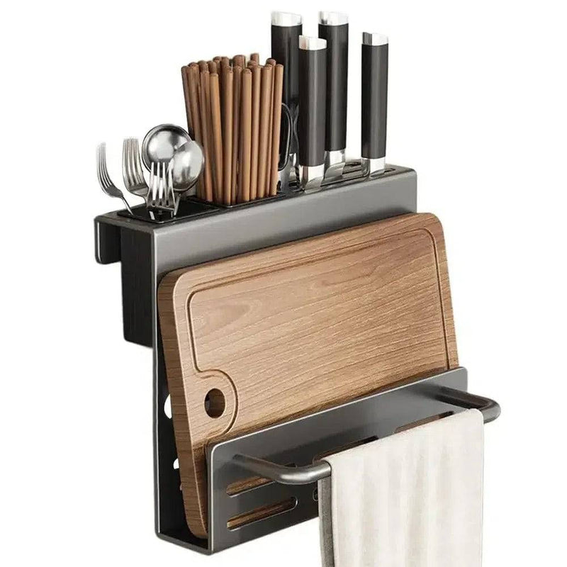 Kitchen Storage Rack Spice Rack Knife Rack Raised Guardrail Chopstick Barrel Kitchen Organizer Kitchen Accessories |  | Luvasmr - Satisfyingly Organised
