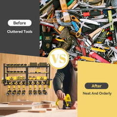 Power Tool Organizer Wall Mount Heavy Duty 8 Drill Holder 4 Layer Garage Suitable Utility Racks for Room, Workshop |  | Luvasmr - Satisfyingly Organised