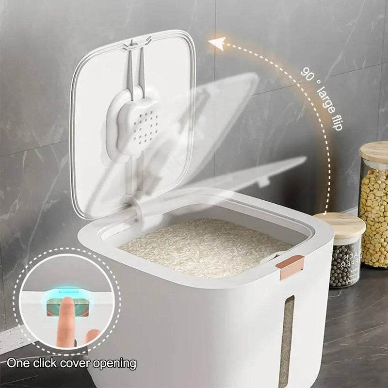 Insect Proof Moisture Proof Rice Box Grain Sealed Jar Kitchen Container 5/10KG Storage Kitchen Container Storage Box with Lid |  | Luvasmr - Satisfyingly Organised