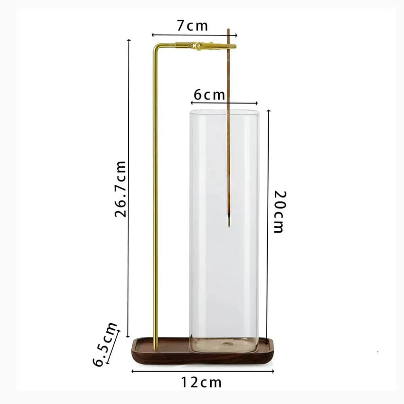 2 in 1 Incense Holder for Sticks Anti-Ash Flying Incense Burne with Removable Glass Ash Catcher and Incense Sticks Organizer | Bathroom | Luvasmr - Satisfyingly Organised