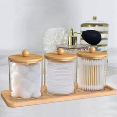 3Pcs Acrylic Cotton Swab Storage Box | Bathroom | Luvasmr - Satisfyingly Organised