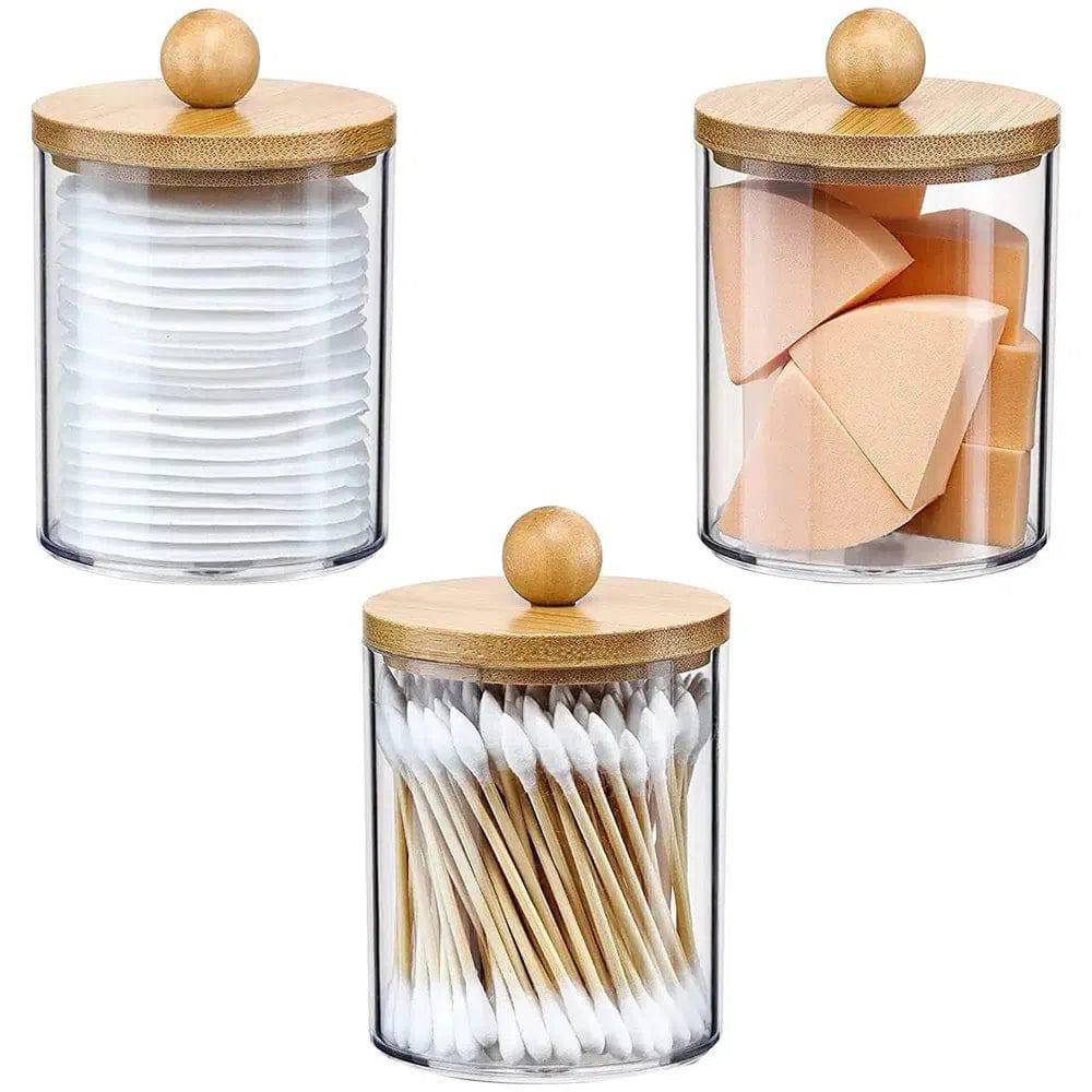 3Pcs Acrylic Cotton Swab Storage Box | Bathroom | Luvasmr - Satisfyingly Organised