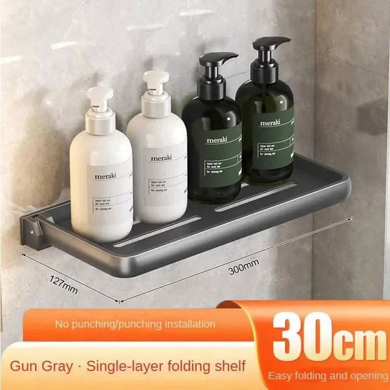 Foldable Wall-Mounted Shower Organiser Rack - Luvasmr