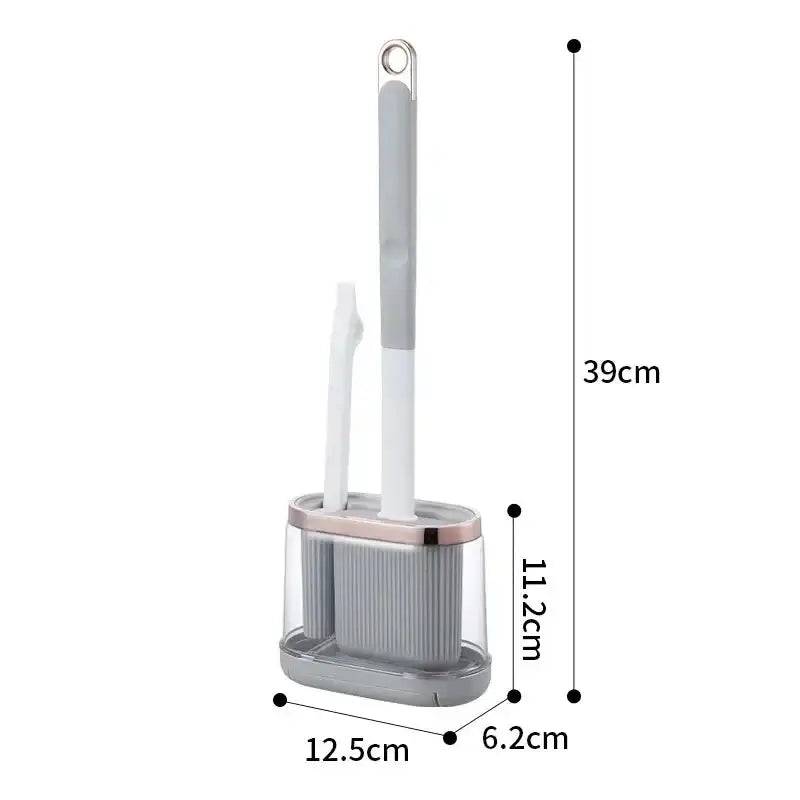 2-in-1 Silicone Toilet Brush with Long Handle | Bathroom | Luvasmr - Satisfyingly Organised