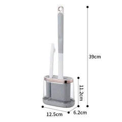 2-in-1 Silicone Toilet Brush with Long Handle | Bathroom | Luvasmr - Satisfyingly Organised