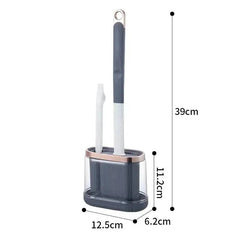 2-in-1 Silicone Toilet Brush with Long Handle | Bathroom | Luvasmr - Satisfyingly Organised