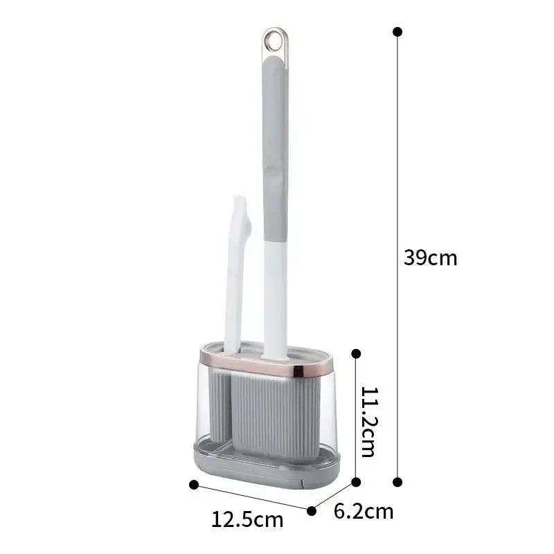 2-in-1 Silicone Toilet Brush with Long Handle | Bathroom | Luvasmr - Satisfyingly Organised