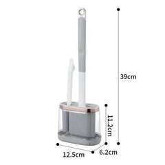 2-in-1 Silicone Toilet Brush with Long Handle | Bathroom | Luvasmr - Satisfyingly Organised