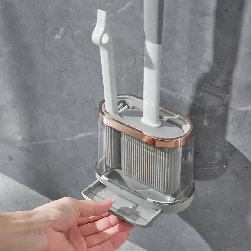 2-in-1 Silicone Toilet Brush with Long Handle | Bathroom | Luvasmr - Satisfyingly Organised