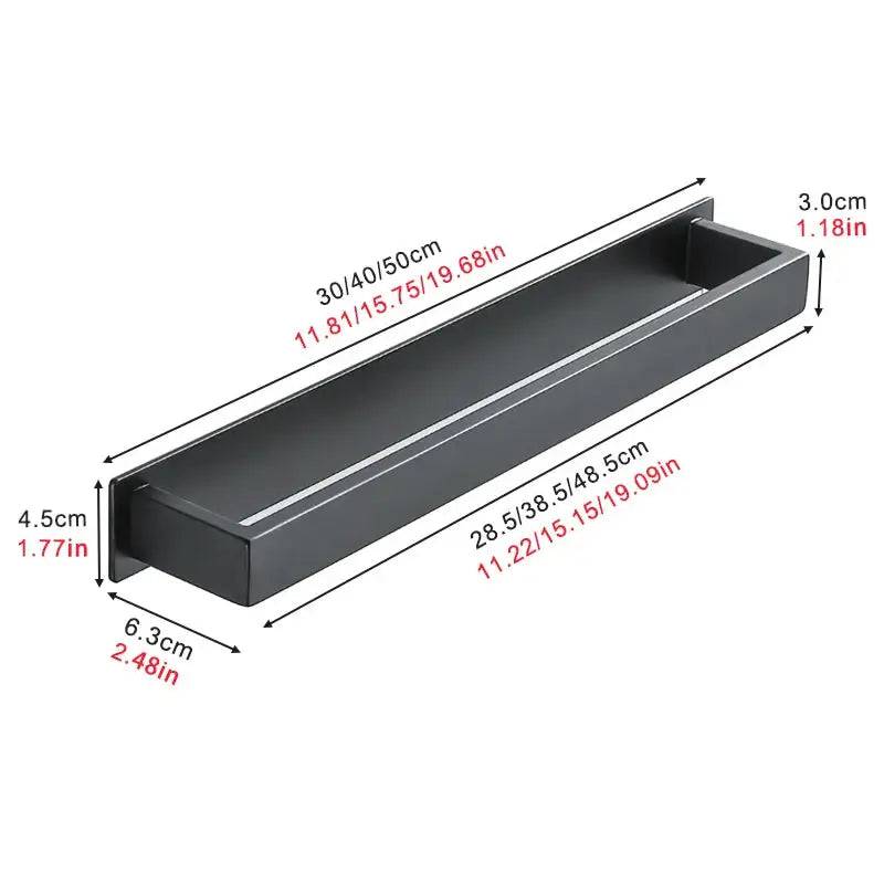 Matt Black Stainless Steel Self-Adhesive Towel Rack | Bathroom | Luvasmr - Satisfyingly Organised