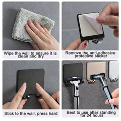 Punch-Free Razor Holder with Storage Hook | Bathroom | Luvasmr - Satisfyingly Organised