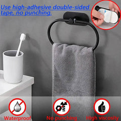 Stainless Steel Self-Adhesive Towel Rack | Bathroom | Luvasmr - Satisfyingly Organised