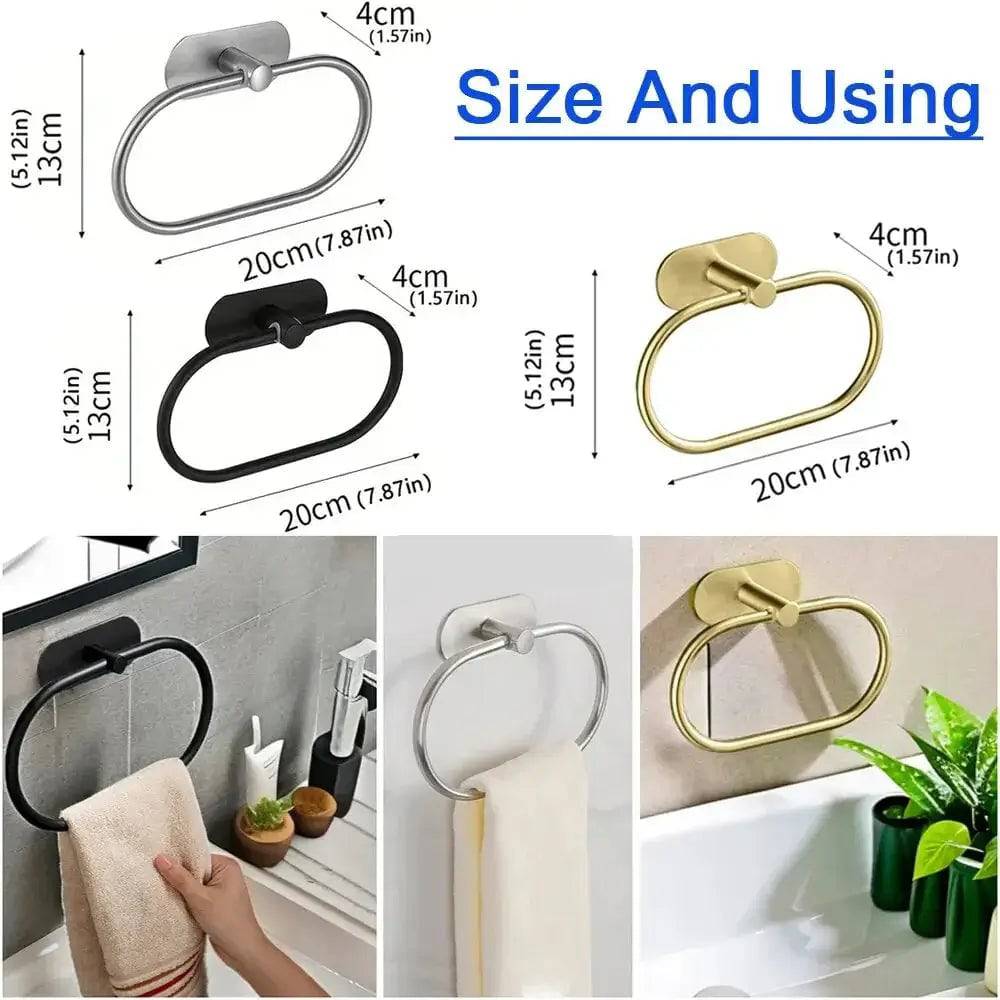 Stainless Steel Self-Adhesive Towel Rack | Bathroom | Luvasmr - Satisfyingly Organised